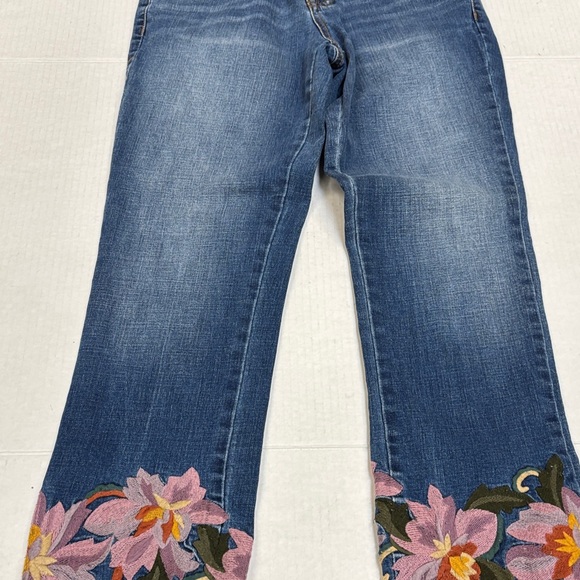 Floral Embroidered Blue Jeans (Aeropostale) Size 2 - Picture 5 of 10